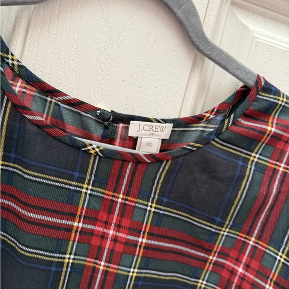 Jcrew Tartan Plaid Ruffle Sleeve Top - Picture 3 of 5